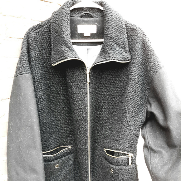 Michael Kors Women's Black Wool Coat - Picture 1 of 8